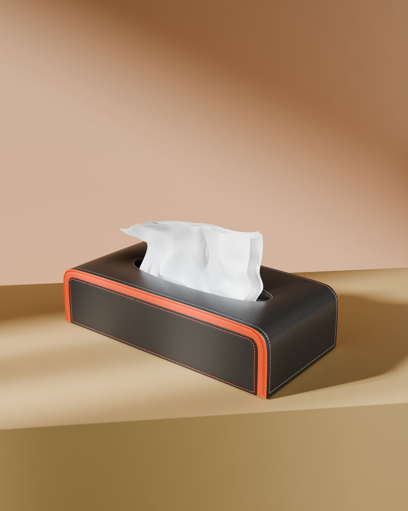 LEATHER TISSUE BOX
